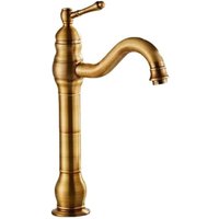 Retro-Waschtischarmatur aus Kupfer, Waschbecken, spritzwassergeschützter Wasserhahn für heißes und kaltes Wasser, antiker Stil Retro-Waschtischarmatur aus Kupfer, Waschbecken, spritzwassergeschützter Wasserhahn für heißes und kaltes Wasser, antiker Stil von QIYAO