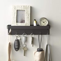 Wandregal, Home Smart Magnetischer Schlüsselhalter mit Ablage Schwarz - RWWall Shelf von QIYAO