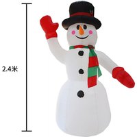 Weihnachtsgeschenk Aufblasbarer Weihnachtsschneemann Aufblasbarer Schneemann Weihnachtsdekoration 240 cm mit LED-Lichtern und Inflator von QIYAO