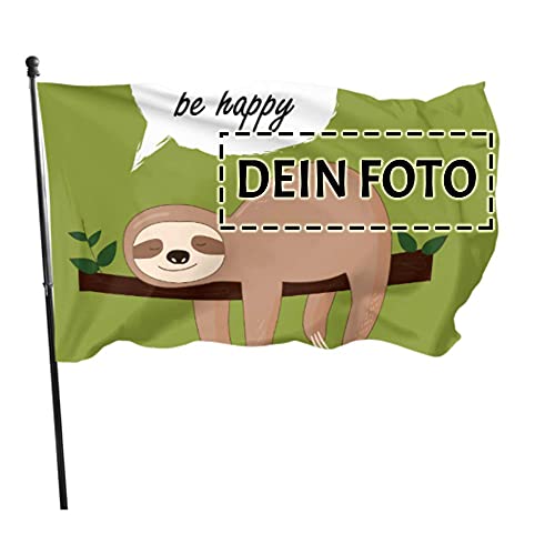 Personalisierte Flaggen Werbeflagge Werbefahne mit individuellen Design Text Logo und Bild (ohne Fahnenmast) - 4x6 ft (120x180 cm) von QIYI