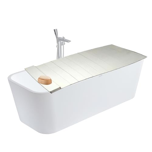 Badewannen-Staubschutzplatte Aus PVC, Staubdichte, wasserdichte, Faltbare Staubschutzplatte, Hält Wärme Und Feuchtigkeit Ab, Kein Bohren Erforderlich, Tragkraft Ca. 4,5 Kg,98cm,70cm Badewannen-Staubschutzplatte Aus PVC, Staubdichte, wasserdichte, Faltbare Staubschutzplatte, Hält Wärme Und Feuchtigkeit Ab, Kein Bohren Erforderlich, Tragkraft Ca. 4,5 Kg,98cm,70cm von QIeCny