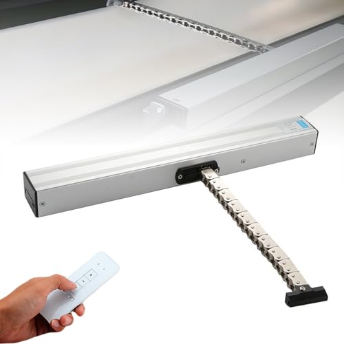 DC24V Automatischer Fensteröffner Hub, Fernbedienung Elektrischer Kettenfensteröffner, Hub 300mm, Drehmoment: 600 N, Schubkraft 40 Kg, Schubreichweite 30 Cm, Regensensor,400mm von QIeCny
