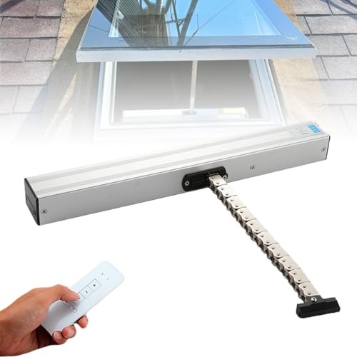 DC24V Elektrischer Kettenfensteröffner, Automatischer Fensteröffnerhub, Regensensor + Drahtlose Fernbedienung, Hub 300mm, Für Dachfenster, Gewächshaus Und Dachlüftung,400mm DC24V Elektrischer Kettenfensteröffner, Automatischer Fensteröffnerhub, Regensensor + Drahtlose Fernbedienung, Hub 300mm, Für Dachfenster, Gewächshaus Und Dachlüftung,400mm von QIeCny