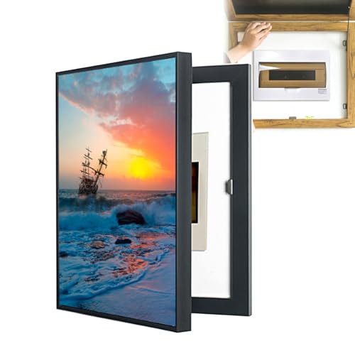 Dekorative Lackierung Der Unterbrechertafeln, Versteckter Zählerkasten (umklappbar), Versteckter Zählerkasten + Berührung Verhindern, Nahtloses Nageln/einfache Wartung,60 × 80 cm von QIeCny