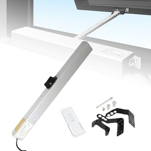 Elektrischer Fensteröffner 24 V DC, Elektrischer Kettenfensteröffner, Hub 300 Mm/600 N, Mit Regensensor Und Fernbedienung, IP65 Wasserdichter Elektrischer Antrieb, Für Alle Fenster,300mm von QIeCny