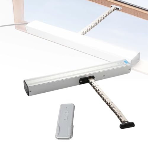 Elektrischer Ketten-Fensteröffner-Antrieb, automatischer Fensteröffner-Hub (DC24V), 400 mm Hub und Drehmoment: 600 N, mit Fernbedienung + Regensensor, mit allen Fenstern,500mm von QIeCny
