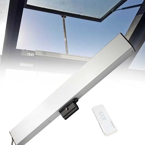 Elektrischer Kettenfensteröffner, 24 V Automatischer Fensteröffnerhub, Hub 400 Mm, IP32 Wasserdicht, Maximale Belastung 600 N, Regensensor + Fernbedienung, Doppelkette/geräuscharm,400mm von QIeCny