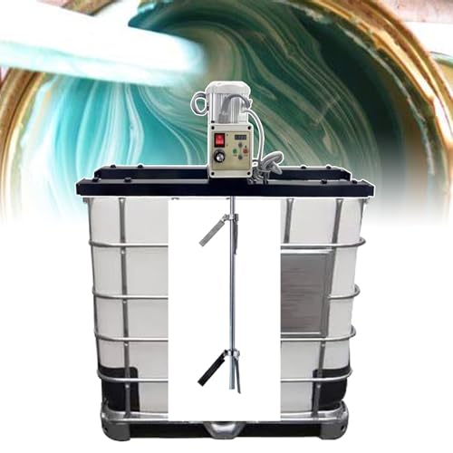 Elektrischer Tankmischer (2100 W), IBC-Farbmischer (1000 L), Einstellbare Geschwindigkeiten: 200–3000 U/min + Einfaches Rühren, Faltbare Klinge/Einfache Lagerung,B von QIeCny