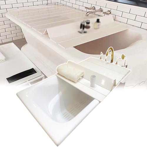 Faltbare Badewannen-Isolierabdeckung, Faltbare Badewannenablage, Staubdicht Und Wärmeisolierend, Wasserdichte Halterung, Universelle Badewannenabdeckung, Einfache Aufbewahrung,76cm,40cm Faltbare Badewannen-Isolierabdeckung, Faltbare Badewannenablage, Staubdicht Und Wärmeisolierend, Wasserdichte Halterung, Universelle Badewannenabdeckung, Einfache Aufbewahrung,76cm,40cm von QIeCny