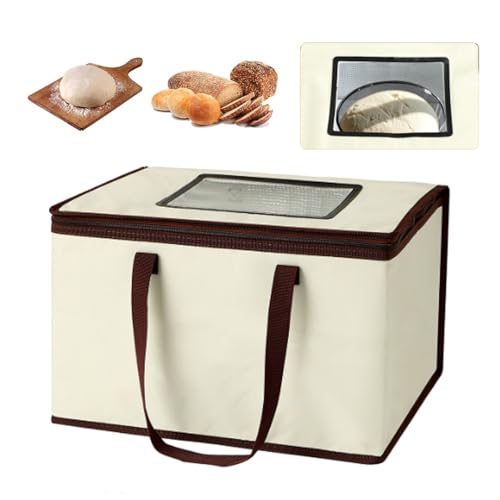 Faltbare Teiggärbox, Sauerteigbrot-Gärschrank (35 L), Temperaturregelung / -50 Bis 110 °C, 5-lagiges Gewebe + Gute Wärmeisolierung, Zum Brotbacken,35L von QIeCny