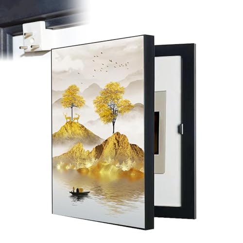 Sicherungskasten-Abdeckungsschrank, Verteilerkasten-Dekorationsmalerei, Instrumententafel Verbergen + Berührung Des Messgeräts Verhindern, Keine Stanzlöcher Erforderlich,60×70cm,F von QIeCny