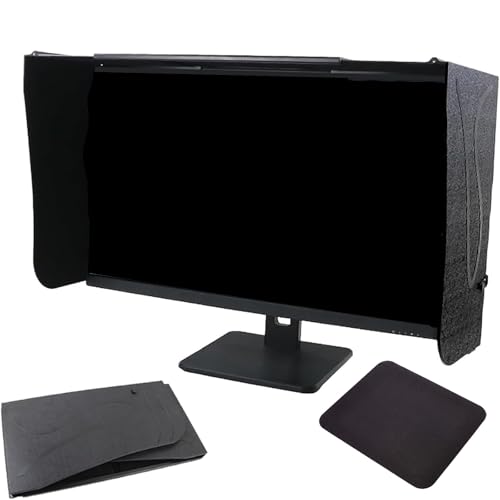 Sonnenschutz-Monitorhaube Für Computer, Monitorhaube Für Displays, Anwendbar Auf 17- Bis 27-Zoll-Bildschirme, Bandage Auf Der Rückseite, Blendschutz Und Nicht Blendend,A von QIeCny