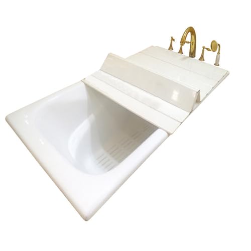 Staubdichtes, Wasserdichtes, Faltbares Staubbrett, Badewannen-Staubschutzplatte Aus PVC, Nägel Aus Edelstahl 304, Universelle Badewannenabdeckung,96cm,40cm Staubdichtes, Wasserdichtes, Faltbares Staubbrett, Badewannen-Staubschutzplatte Aus PVC, Nägel Aus Edelstahl 304, Universelle Badewannenabdeckung,96cm,40cm von QIeCny