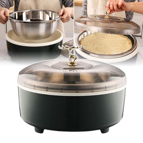 Teiggärbox (28–65 °C), Mehrzweck-Teigofen (5 L), Timer: 24 Stunden + Automatische Abschaltung, Edelstahl-Innenbehälter/leicht Zu Reinigen, Überwachung des Gärverlaufs,Green von QIeCny