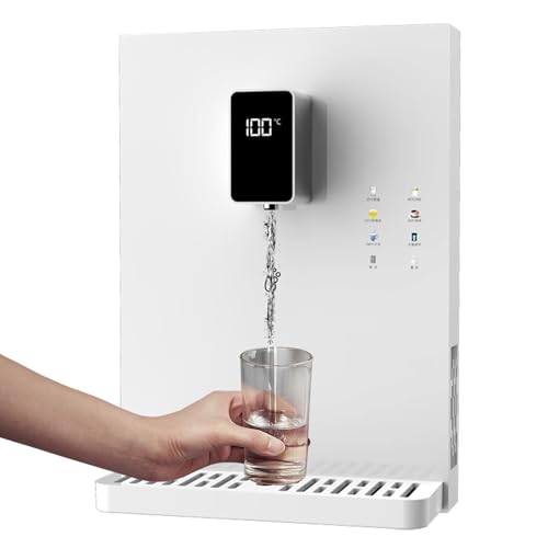 Wandmontierter Wasserkocher, Wasserspender Der Fed Unit, Smarte Touchscreen-Bedienung, 45 °C Konstante Temperatur, LED-Anzeige, 3 Sekunden Aufheizzeit, Kindersicherung,A von QIeCny