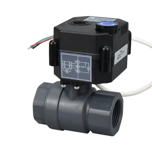 QJAQOFMC 1/2 "3/4" 1 "UPVC IP65 wasserdichte Motorisierte Ball Ventil Mit Manuelle Schalter DC9v DC12v DC24v Elektrische Ball ventile(DN15,12VDC_CR03) von QJAQOFMC