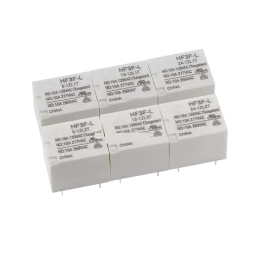 5PCS HF3F-L-5-12-24-1ZL1T 5PIN 10A RELAIS HF3F-L-5-12-24-1ZL2T 6PIN 10A 5VDC 12VDC 24VDC(HF3F-L-5-1ZL1T 5PIN) von QJAQOFMC