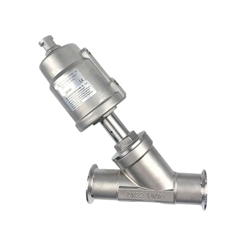 QJAQOFMC DN32 Edelstahl Pneumatische Schnell-installieren Winkel Sitz Ventil Normalerweise Geschlossen Sitz Ventil PTFE Dichtung(Single Acting) von QJAQOFMC