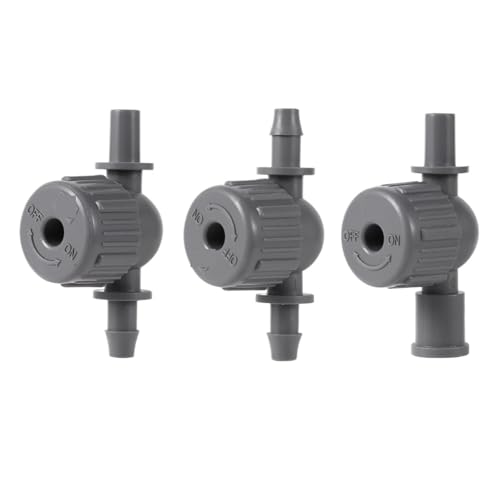QJAQOFMC 5 Stücke Grau Mini Wasser Stop Joint Wasser Geschwindigkeit Einstellbare Ventile 1/4 "Rohr Abgeschaltet 6mm Wasser Steuerung Schalter(Double 4.5mm Barb) von QJAQOFMC