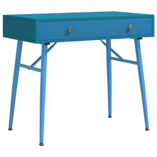 Computer Desk Kleiner Schreibtisch Platzsparende Möbel Study Table - Computertisch mit Schublade Antikgrün 90x50x76,5 cm für Küche Wohnzimmer Esszimmer Home Office von QJBSAVVA