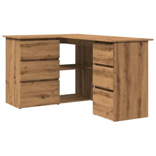 Computer Desk Kleiner Schreibtisch Platzsparende Möbel Study Table - Eckschreibtisch Artisan-Eiche 145x100x76 cm Holzwerkstoff für Jugendzimmer Wohnzimmer Home Office Büro Computer Desk Kleiner Schreibtisch Platzsparende Möbel Study Table - Eckschreibtisch Artisan-Eiche 145x100x76 cm Holzwerkstoff für Jugendzimmer Wohnzimmer Home Office Büro von QJBSAVVA