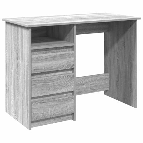 Computer Table Schminktisch Computertische Office Desk - Schreibtisch Grau Sonoma 102x50x75 cm Holzwerkstoff für Jugendzimmer Gaming Setup Home Office Büro Computer Table Schminktisch Computertische Office Desk - Schreibtisch Grau Sonoma 102x50x75 cm Holzwerkstoff für Jugendzimmer Gaming Setup Home Office Büro von QJBSAVVA