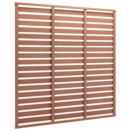 Gitterzaun Sichtschutz Garten Hundezäune Staketenzaun - Zaunplatte WPC 180x180 cm Braun für Wohnung Draußen Terrasse Garten Gitterzaun Sichtschutz Garten Hundezäune Staketenzaun - Zaunplatte WPC 180x180 cm Braun für Wohnung Draußen Terrasse Garten von QJBSAVVA