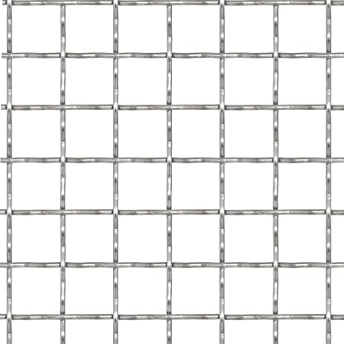 Mini Zaun Gartenzaun Zum Stecken Hühnerzaun Sichtschutz Garten - Wellengitter Edelstahl 100x85 cm 11x11x2 mm für Draußen Garten Wohnung Terrasse von QJBSAVVA