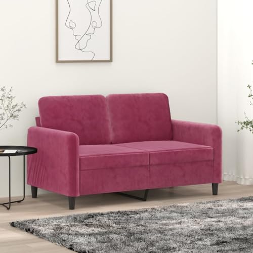 QJBSAVVA 2-Sitzer Sofa Weinrot 120 cm Samt Modernes Design mit Robustem Metallgestell Bequemes Sitzerlebnis für Wohnzimmer und Balkon QJBSAVVA 2-Sitzer Sofa Weinrot 120 cm Samt Modernes Design mit Robustem Metallgestell Bequemes Sitzerlebnis für Wohnzimmer und Balkon von QJBSAVVA