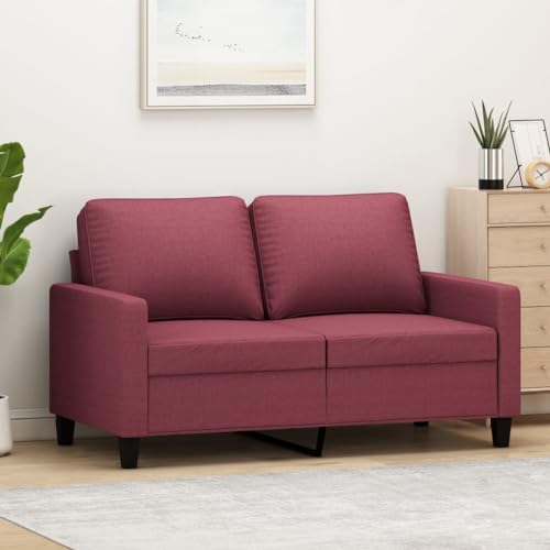 QJBSAVVA 2-Sitzer Sofa Weinrot 120 cm Stoff Modernes Design mit Robustem Metallgestell und Bequemen Polstern für Wohnzimmer Balkon oder Jugendzimmer QJBSAVVA 2-Sitzer Sofa Weinrot 120 cm Stoff Modernes Design mit Robustem Metallgestell und Bequemen Polstern für Wohnzimmer Balkon oder Jugendzimmer von QJBSAVVA