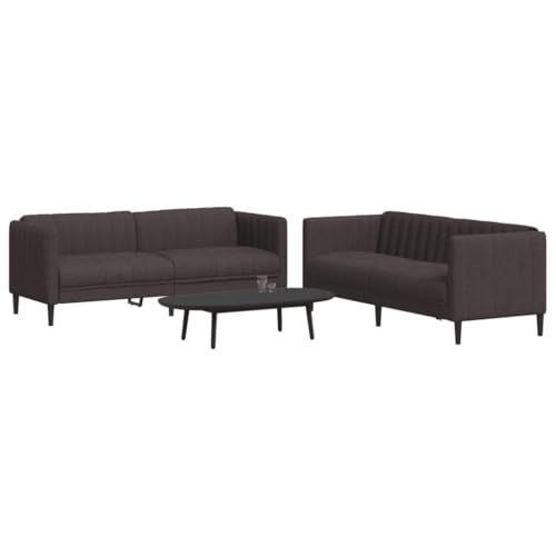 QJBSAVVA 2 und 3 Sitzer Sofagarnitur Dunkelbraun aus strapazierfähigem Polyester Stoff mit hoher Tragfähigkeit Modernes Design für Wohnzimmer Balkon und Gästezimmer QJBSAVVA 2 und 3 Sitzer Sofagarnitur Dunkelbraun aus strapazierfähigem Polyester Stoff mit hoher Tragfähigkeit Modernes Design für Wohnzimmer Balkon und Gästezimmer von QJBSAVVA