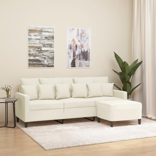 QJBSAVVA 3-Sitzer Sofa mit Hocker Creme 180 cm Samt Modernes Design Robustes Gestell Bequeme Sitzfläche Vielseitig für Wohnzimmer und Gästezimmer QJBSAVVA 3-Sitzer Sofa mit Hocker Creme 180 cm Samt Modernes Design Robustes Gestell Bequeme Sitzfläche Vielseitig für Wohnzimmer und Gästezimmer von QJBSAVVA