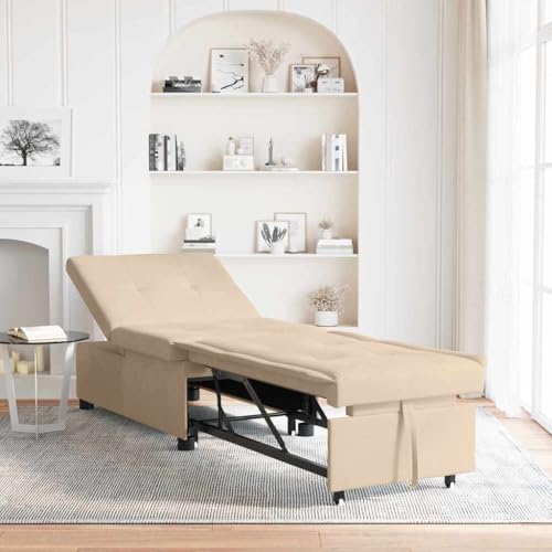 QJBSAVVA 3 in 1 Schlafsofa Creme Modernes Ausziehbares Sofa Bett mit Verstellbarer Rückenlehne Kompakt für Wohnzimmer Gästezimmer 67 x 103 x 38 cm QJBSAVVA 3 in 1 Schlafsofa Creme Modernes Ausziehbares Sofa Bett mit Verstellbarer Rückenlehne Kompakt für Wohnzimmer Gästezimmer 67 x 103 x 38 cm von QJBSAVVA