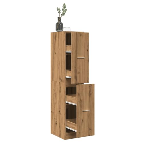 QJBSAVVA Apothekerschrank mit 4 Schubladen Artisan-Eiche Holzwerkstoff Aufbewahrungsschrank für Küche Wohnzimmer Büro 30x41x144,5 cm QJBSAVVA Apothekerschrank mit 4 Schubladen Artisan-Eiche Holzwerkstoff Aufbewahrungsschrank für Küche Wohnzimmer Büro 30x41x144,5 cm von QJBSAVVA