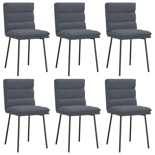QJBSAVVA Armlehnstuhl Esszimmer Schminktisch Stuhl Esstisch Stühle Dining Chairs - Esszimmerstühle 6 STK. Dunkelgrau Samt für Esszimmer Garten Wohnzimmer Küche QJBSAVVA Armlehnstuhl Esszimmer Schminktisch Stuhl Esstisch Stühle Dining Chairs - Esszimmerstühle 6 STK. Dunkelgrau Samt für Esszimmer Garten Wohnzimmer Küche von QJBSAVVA