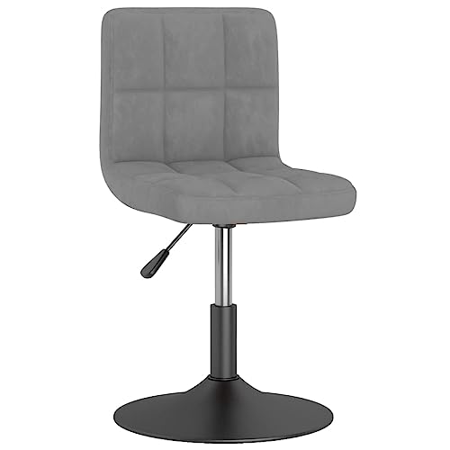QJBSAVVA Armlehnstuhl Esszimmer Schminktisch Stuhl Küchenstühle Essstuhl - Esszimmerstühle 4 STK. Drehbar Dunkelgrau Samt für Schlafzimmer Küche Garten Wohnzimmer von QJBSAVVA