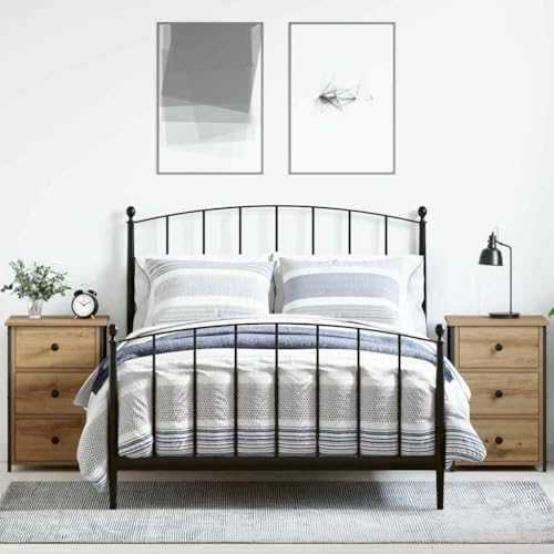 QJBSAVVA Artisan Eiche Nachttischset aus Holzwerkstoff mit 3 Schubladen, schwarzem Rahmen und Matte Oberfläche – Stylisches Set für Schlafzimmer QJBSAVVA Artisan Eiche Nachttischset aus Holzwerkstoff mit 3 Schubladen, schwarzem Rahmen und Matte Oberfläche – Stylisches Set für Schlafzimmer von QJBSAVVA