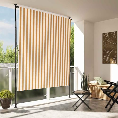 QJBSAVVA Außenrollo 150x270 cm Sichtschutz mit UV Schutz und Kurbelbedienung Langlebiger Stoff und Stahlrahmen für Terrasse Balkon und Garten QJBSAVVA Außenrollo 150x270 cm Sichtschutz mit UV Schutz und Kurbelbedienung Langlebiger Stoff und Stahlrahmen für Terrasse Balkon und Garten von QJBSAVVA