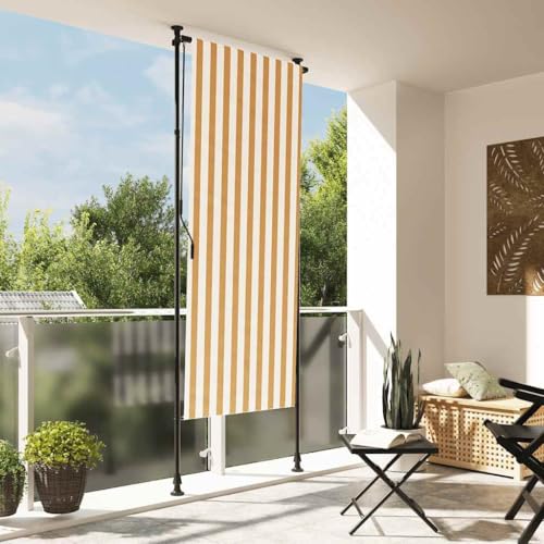 QJBSAVVA Außenrollo Sichtschutz für Terrasse und Balkon 120 x 270 cm UV beständiger Markisenstoff mit Stahlrahmen manuell ausziehbar Höhenverstellbar von 225 bis 275 cm Orange und Weiß Anthrazit QJBSAVVA Außenrollo Sichtschutz für Terrasse und Balkon 120 x 270 cm UV beständiger Markisenstoff mit Stahlrahmen manuell ausziehbar Höhenverstellbar von 225 bis 275 cm Orange und Weiß Anthrazit von QJBSAVVA