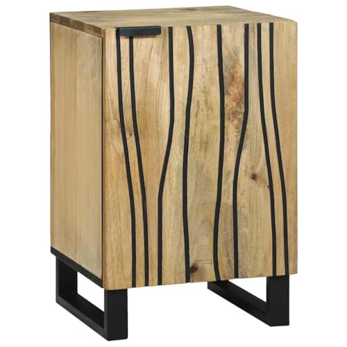 QJBSAVVA Badezimmerschrank aus Massivholz mit 2 Regalen Modernes Design 38x33.5x58 cm Stauraum für Handtücher und Toilettenartikel Schmaler Badschrank für kleine Badezimmer von QJBSAVVA