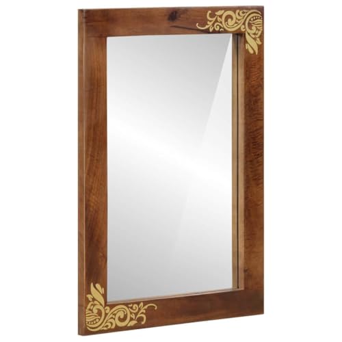 QJBSAVVA Badezimmerspiegel 50x70 cm aus massivem Akazienholz Honigbraun Wandspiegel mit robuster Bauweise und stilvollem Design für Moderne und Klassische Badezimmer QJBSAVVA Badezimmerspiegel 50x70 cm aus massivem Akazienholz Honigbraun Wandspiegel mit robuster Bauweise und stilvollem Design für Moderne und Klassische Badezimmer von QJBSAVVA