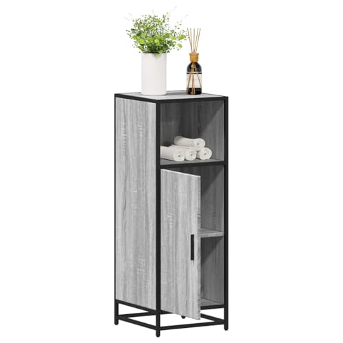 QJBSAVVA Badschrank Grau Sonoma 35x37,5x100 cm Badezimmerschrank mit Metallrahmen Holzwerkstoff Feuchtigkeitsbeständig & Stabil Reichlich Stauraum für Bad WC oder Flur QJBSAVVA Badschrank Grau Sonoma 35x37,5x100 cm Badezimmerschrank mit Metallrahmen Holzwerkstoff Feuchtigkeitsbeständig & Stabil Reichlich Stauraum für Bad WC oder Flur von QJBSAVVA