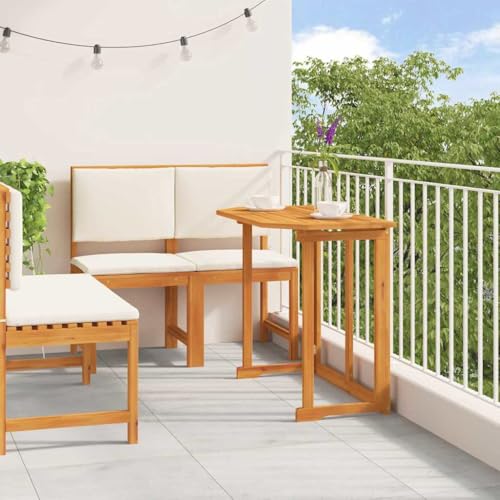 QJBSAVVA Balkontisch Set aus Massivholz Akazie Klappbarer Gartentisch mit 2 Stühlen Wetterfestes Outdoor Möbel Set für Balkon Terrasse oder Garten QJBSAVVA Balkontisch Set aus Massivholz Akazie Klappbarer Gartentisch mit 2 Stühlen Wetterfestes Outdoor Möbel Set für Balkon Terrasse oder Garten von QJBSAVVA