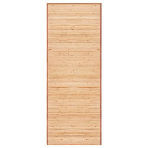 QJBSAVVA Bambusteppich Braun 80 x 200 cm Natürlicher Bambus mit Rutschfester Unterseite und Polypropylen-Saum für Wohnzimmer Balkon und Flur QJBSAVVA Bambusteppich Braun 80 x 200 cm Natürlicher Bambus mit Rutschfester Unterseite und Polypropylen-Saum für Wohnzimmer Balkon und Flur von QJBSAVVA