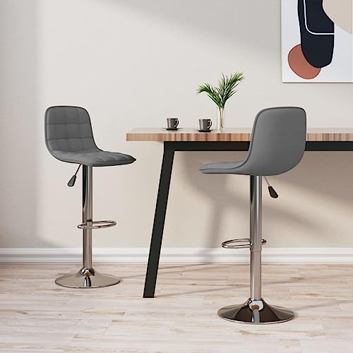 QJBSAVVA Barhocker 2er Set Höhenverstellbar mit Fußstütze 360° Drehbar Moderner Barstuhl aus Chromstahl & Hellgrauem Stoff für Küche Bar und Wohnbereich QJBSAVVA Barhocker 2er Set Höhenverstellbar mit Fußstütze 360° Drehbar Moderner Barstuhl aus Chromstahl & Hellgrauem Stoff für Küche Bar und Wohnbereich von QJBSAVVA