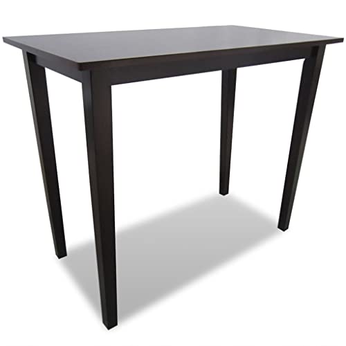 QJBSAVVA Bartisch Braun aus Echtholzfurnier und Gummibaumholz Schlankes Design für Küche Esszimmer oder Flur 110 x 60 x 90 8 cm von QJBSAVVA