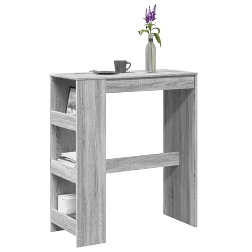QJBSAVVA Bartisch Grau Sonoma 90x40x103,5 cm mit 3 Ablagen aus Holzwerkstoff Langlebig & Stilvoll für Küche Wohnzimmer und Balkon QJBSAVVA Bartisch Grau Sonoma 90x40x103,5 cm mit 3 Ablagen aus Holzwerkstoff Langlebig & Stilvoll für Küche Wohnzimmer und Balkon von QJBSAVVA