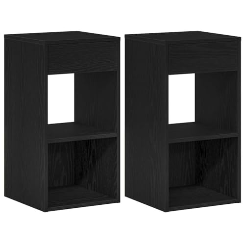 QJBSAVVA Bedroom Furniture Badezimmerschrank Nachtkasten Tisch Wohnzimmer - Nachttische mit Schublade 2 STK. Schwarz Eichen-Optik für Balkon Wohnzimmer Badezimmer Schlafzimmer QJBSAVVA Bedroom Furniture Badezimmerschrank Nachtkasten Tisch Wohnzimmer - Nachttische mit Schublade 2 STK. Schwarz Eichen-Optik für Balkon Wohnzimmer Badezimmer Schlafzimmer von QJBSAVVA