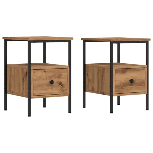 QJBSAVVA Bedroom Furniture Beistelltisch Couch Bartisch Side Table Bedroom - Nachttische 2 STK. Artisan-Eiche 34x36x50 cm Holzwerkstoff für Wohnzimmer Schlafzimmer Balkon Badezimmer QJBSAVVA Bedroom Furniture Beistelltisch Couch Bartisch Side Table Bedroom - Nachttische 2 STK. Artisan-Eiche 34x36x50 cm Holzwerkstoff für Wohnzimmer Schlafzimmer Balkon Badezimmer von QJBSAVVA