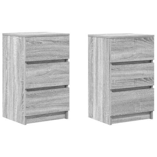 QJBSAVVA Bedroom Furniture Betttisch Night Stand Beistelltisch Schlafzimmer - Nachttische mit 3 Schubladen 2 STK. Grau Sonoma 39x35x65 cm für Badezimmer Wohnzimmer Balkon Schlafzimmer QJBSAVVA Bedroom Furniture Betttisch Night Stand Beistelltisch Schlafzimmer - Nachttische mit 3 Schubladen 2 STK. Grau Sonoma 39x35x65 cm für Badezimmer Wohnzimmer Balkon Schlafzimmer von QJBSAVVA